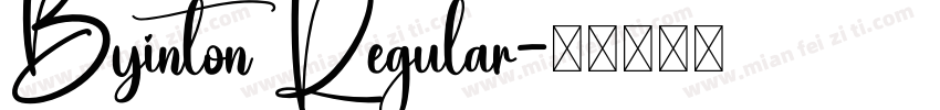 Byinton Regular字体转换